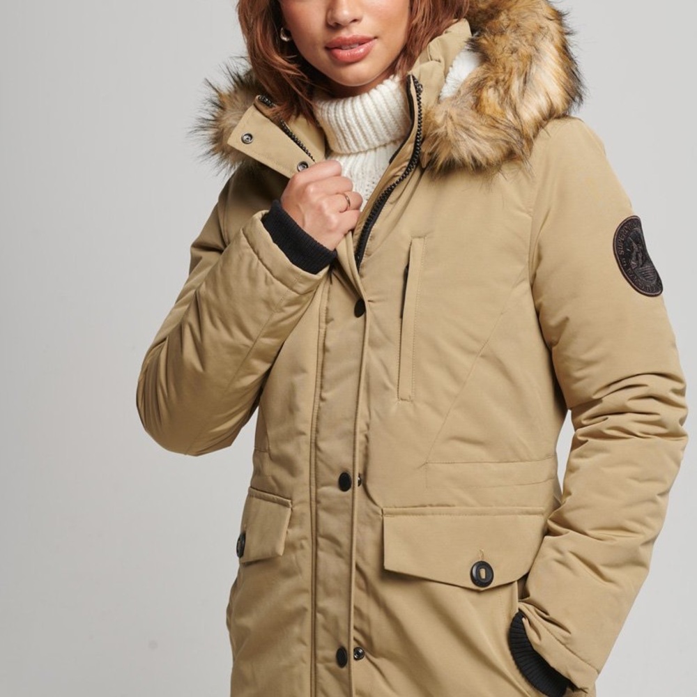 Superdry Hooded Everest Faux Fur Parka Coat